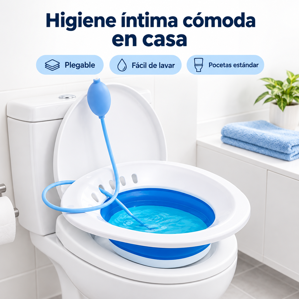 Baño de asiento portátil plegable