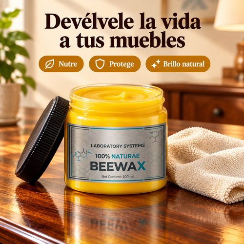 Cera de abeja natural para muebles de madera