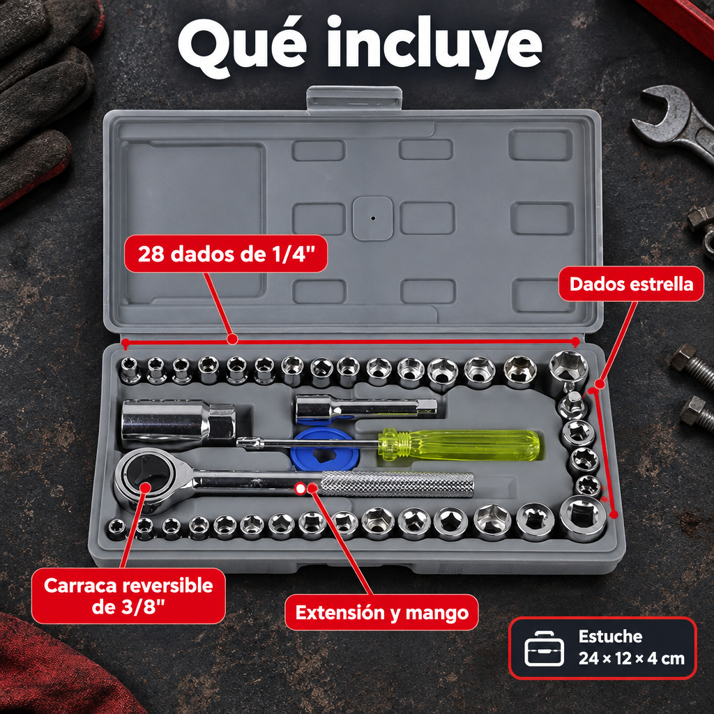 Qué incluye el juego de 40 piezas
