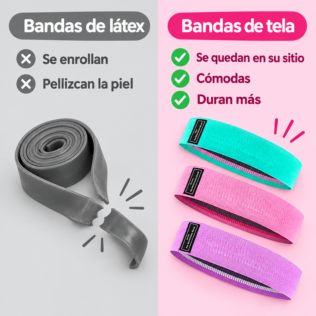 Bandas de látex vs bandas de tela