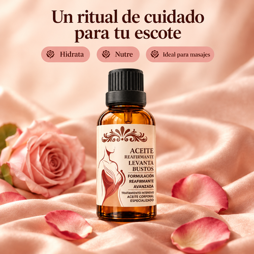 Aceite corporal para escote y busto